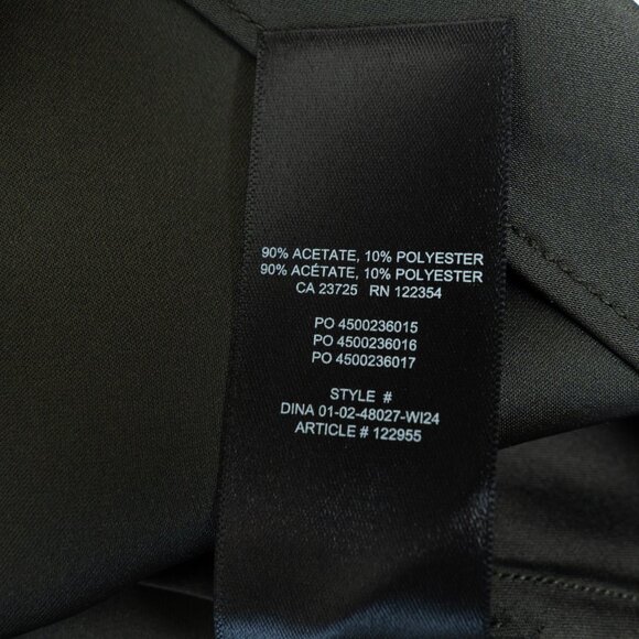 Aritzia Babaton Calisto Satin Blouse Turtleneck Long Sleeve Gray Green - Picture 10 of 10